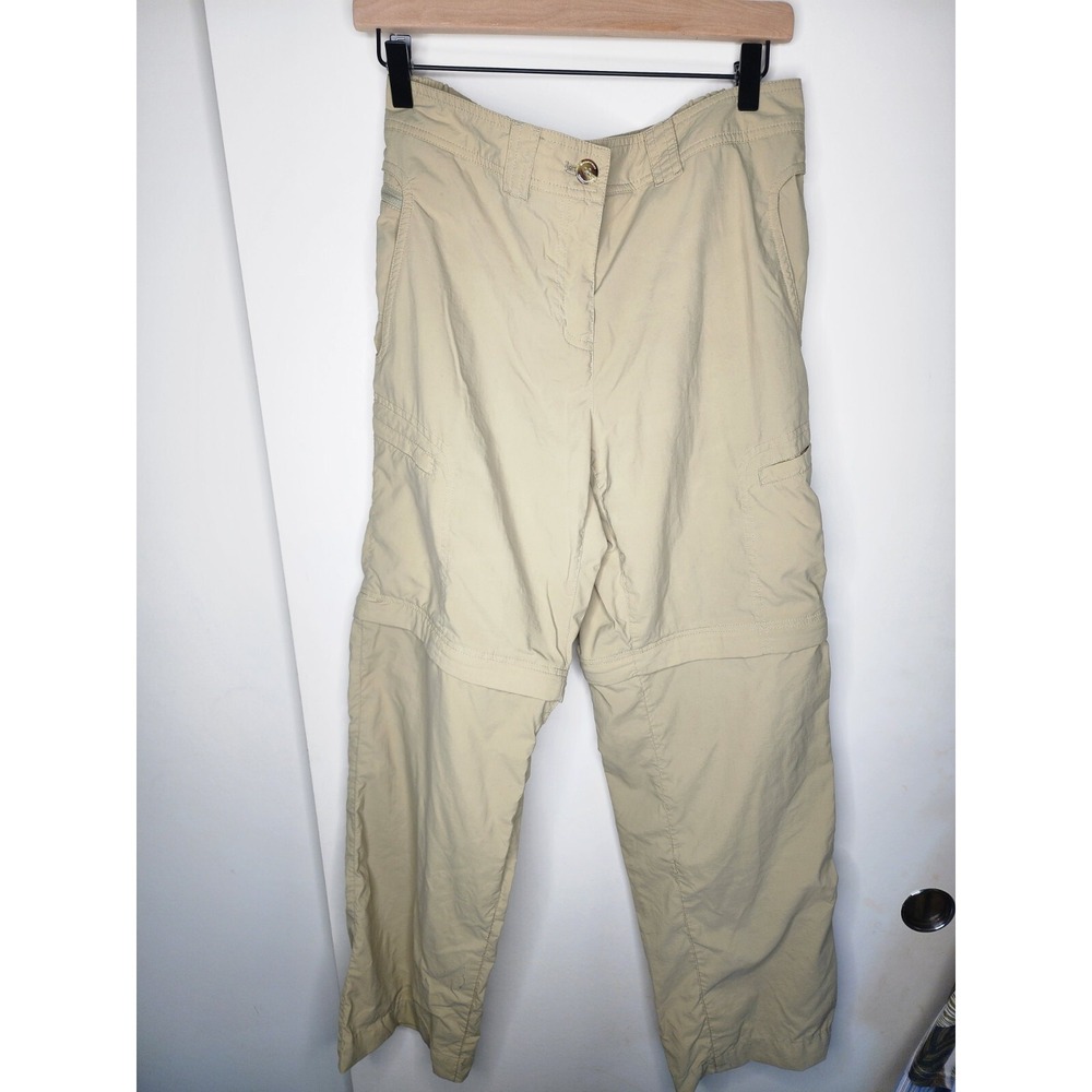 EUC ExOfficio Bugs Away Insect Shield Cargo Pants/Shorts Size 8 Beige/Tan